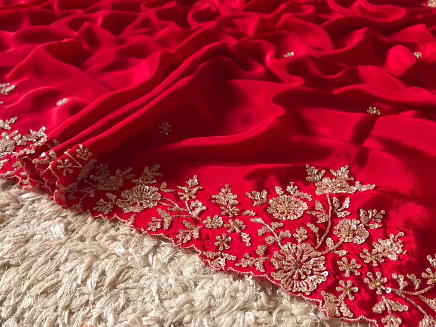 Red bridal saree Indian beautiful sarees