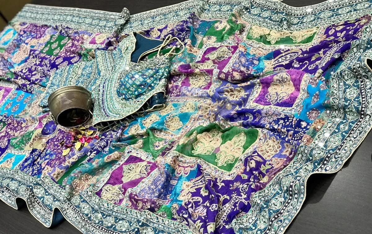 Hand ajrakh saree Indian sarees blouse traditional sari