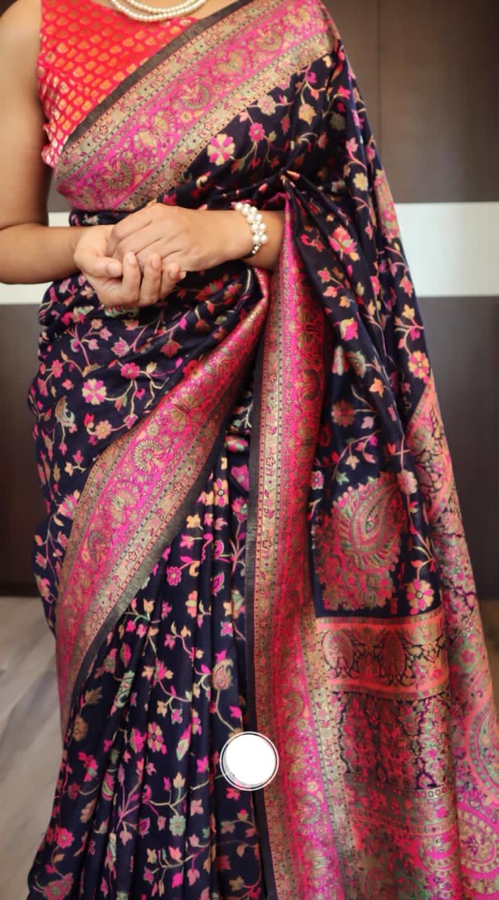 Kani Silk Floral Saree Woven Sari