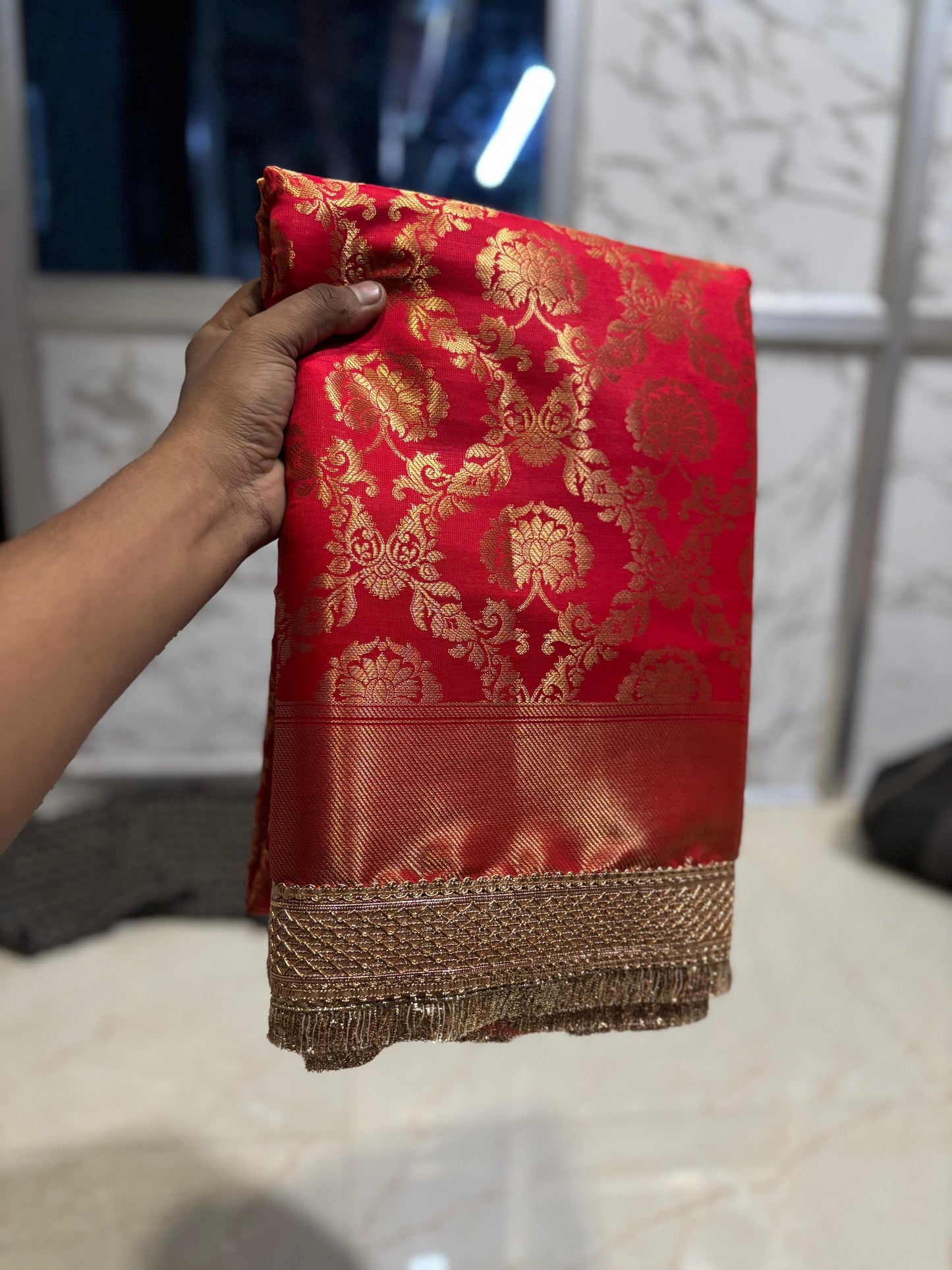 Wedding sari Banarsi saree Katan silk sarees blouse