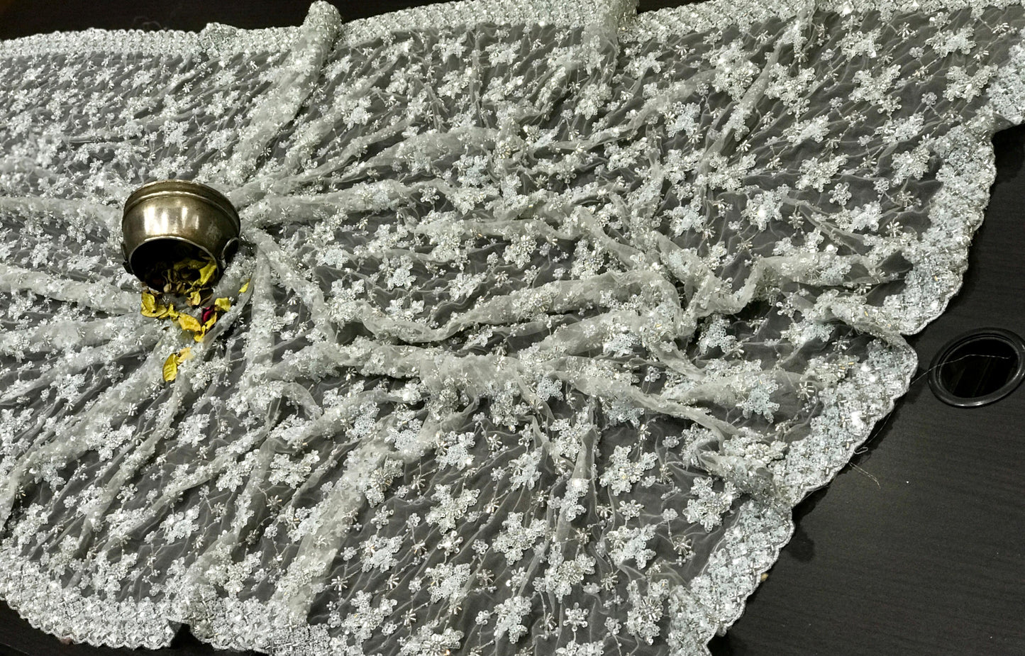 Designer saree net saree wedding sari blouse