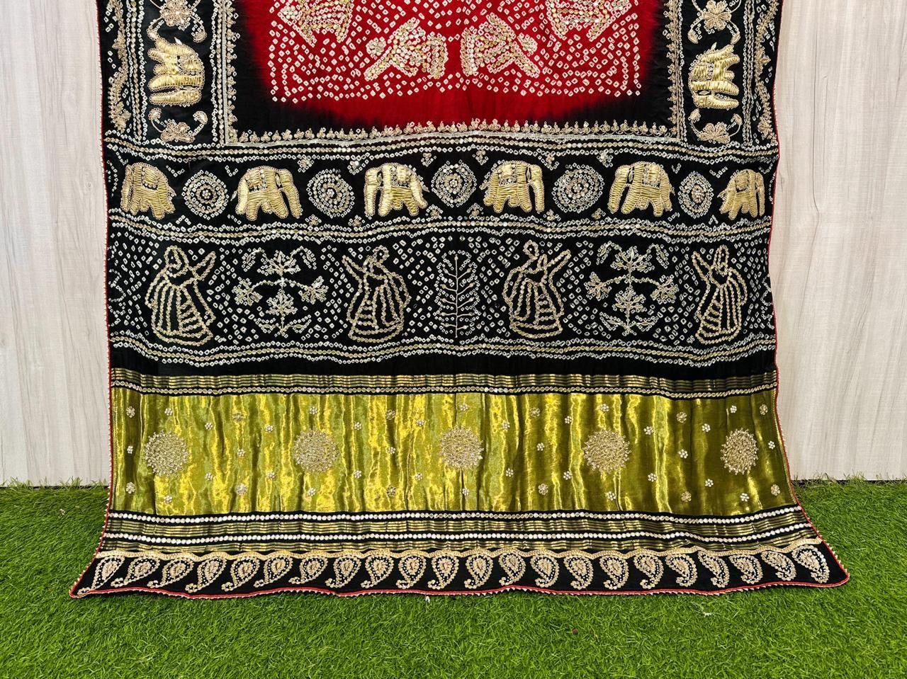 Gajji silk saree handwork saree embroidered sari blouse