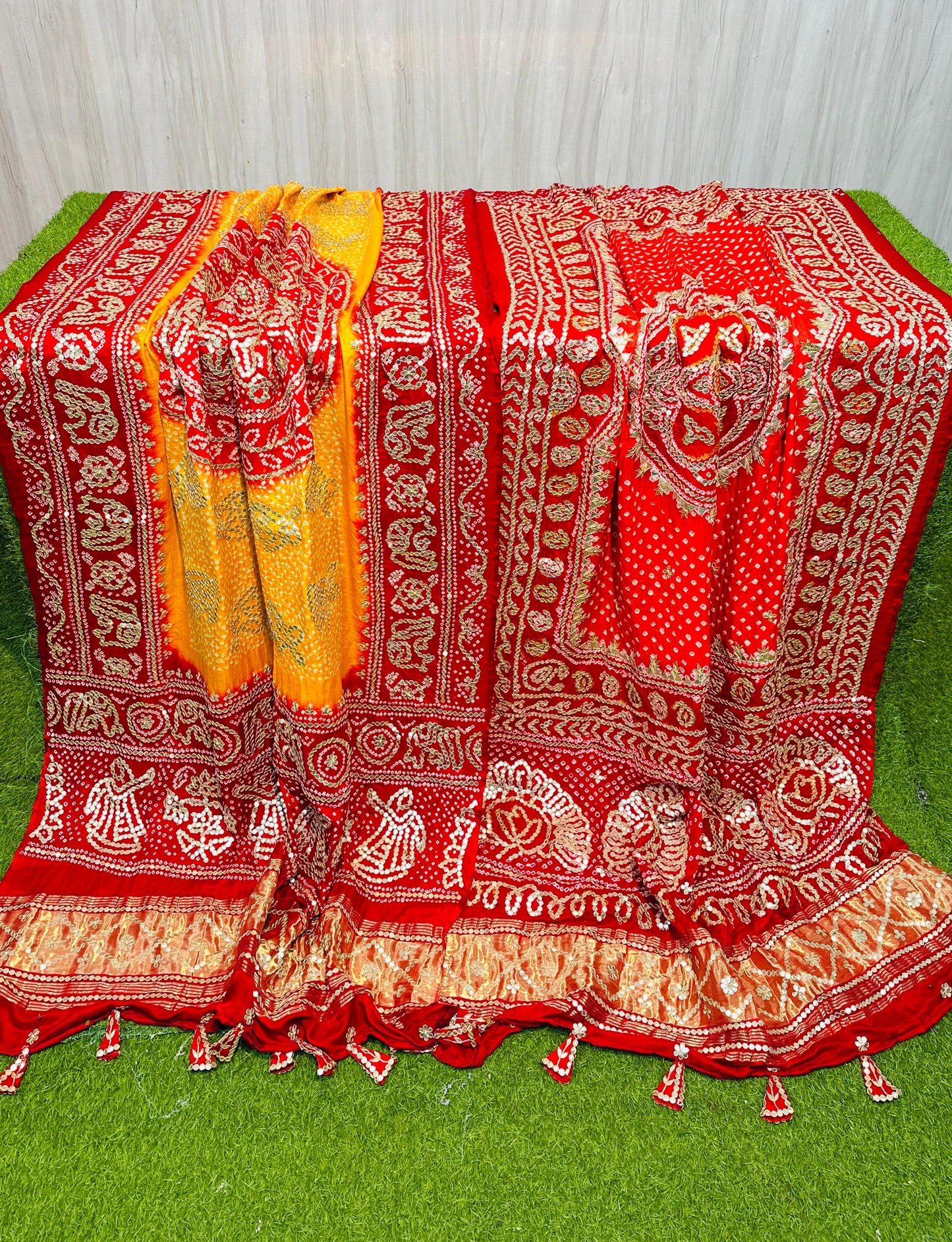 Bandhani dupatta gajji silk dupatta traditional dupatta