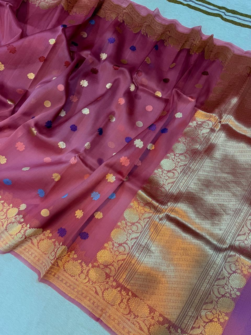 Meenakari kora saree Handloom sarees blouse