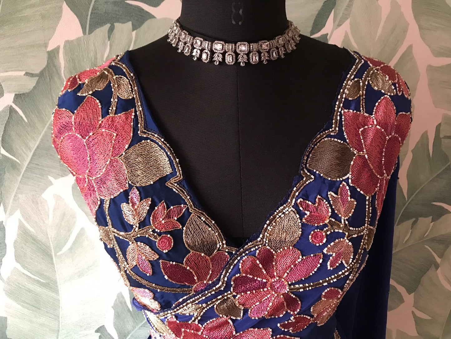 Floral premium saree organza silk saree Partywear sari blouse