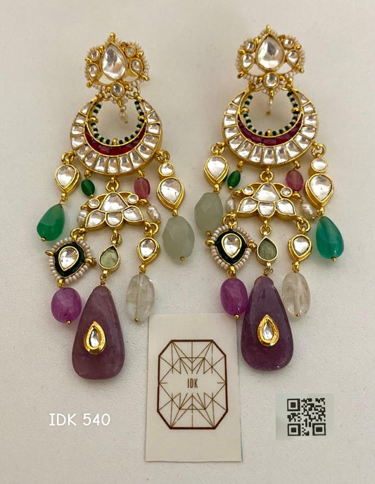 Ravika earrings Kundan earrings long earrings women earrings