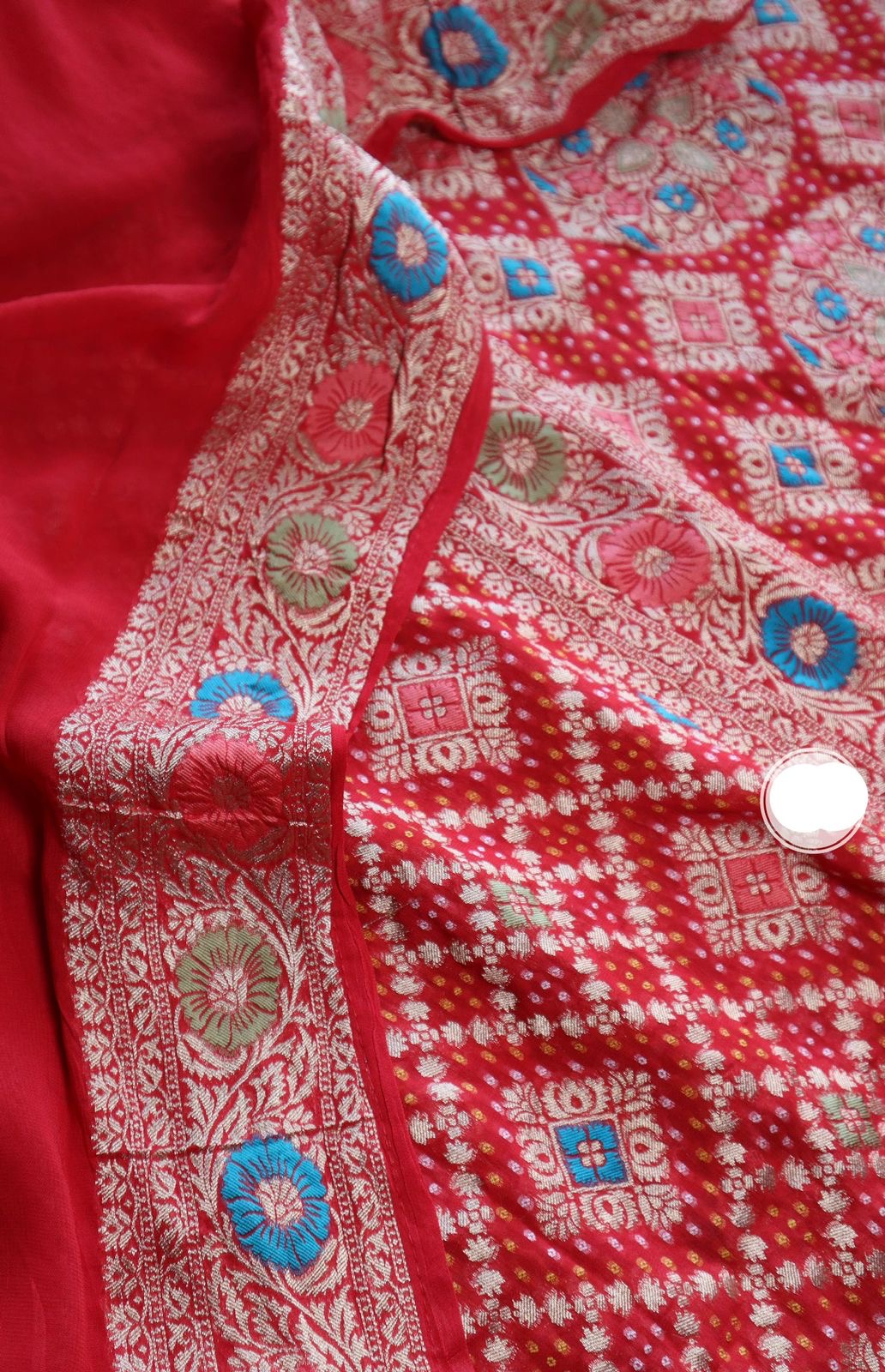 Meenakari bandhej saree Indian saree blouse