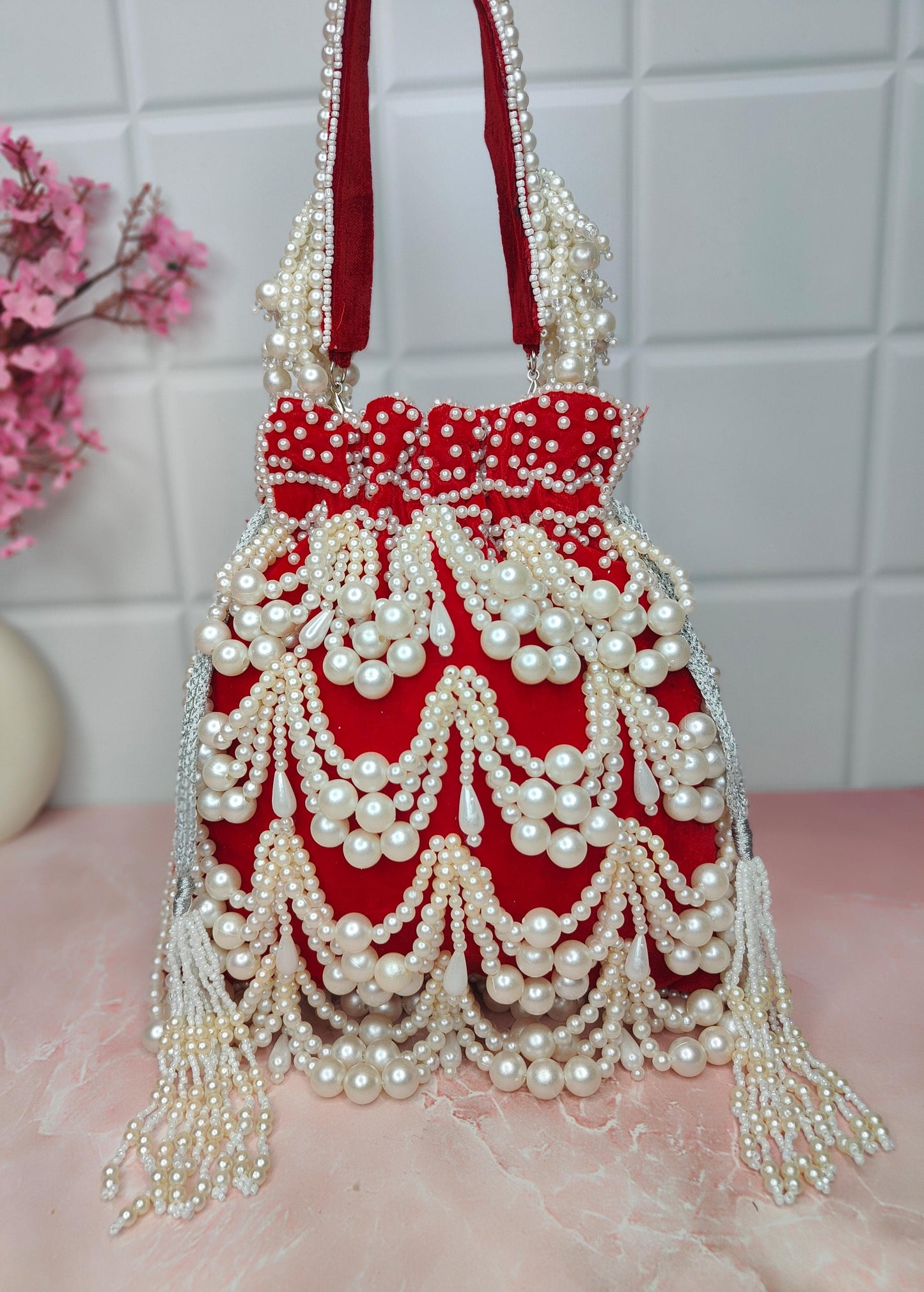 Hayat Pearl Potlis Wedding Bridal Potlis Bridesmaid  Potli