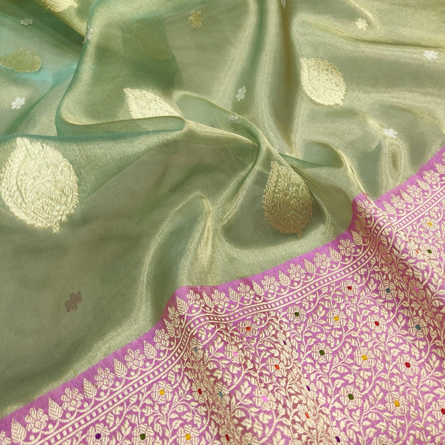 Govika tissue silk saree handwoven saree Zari sarees blouse