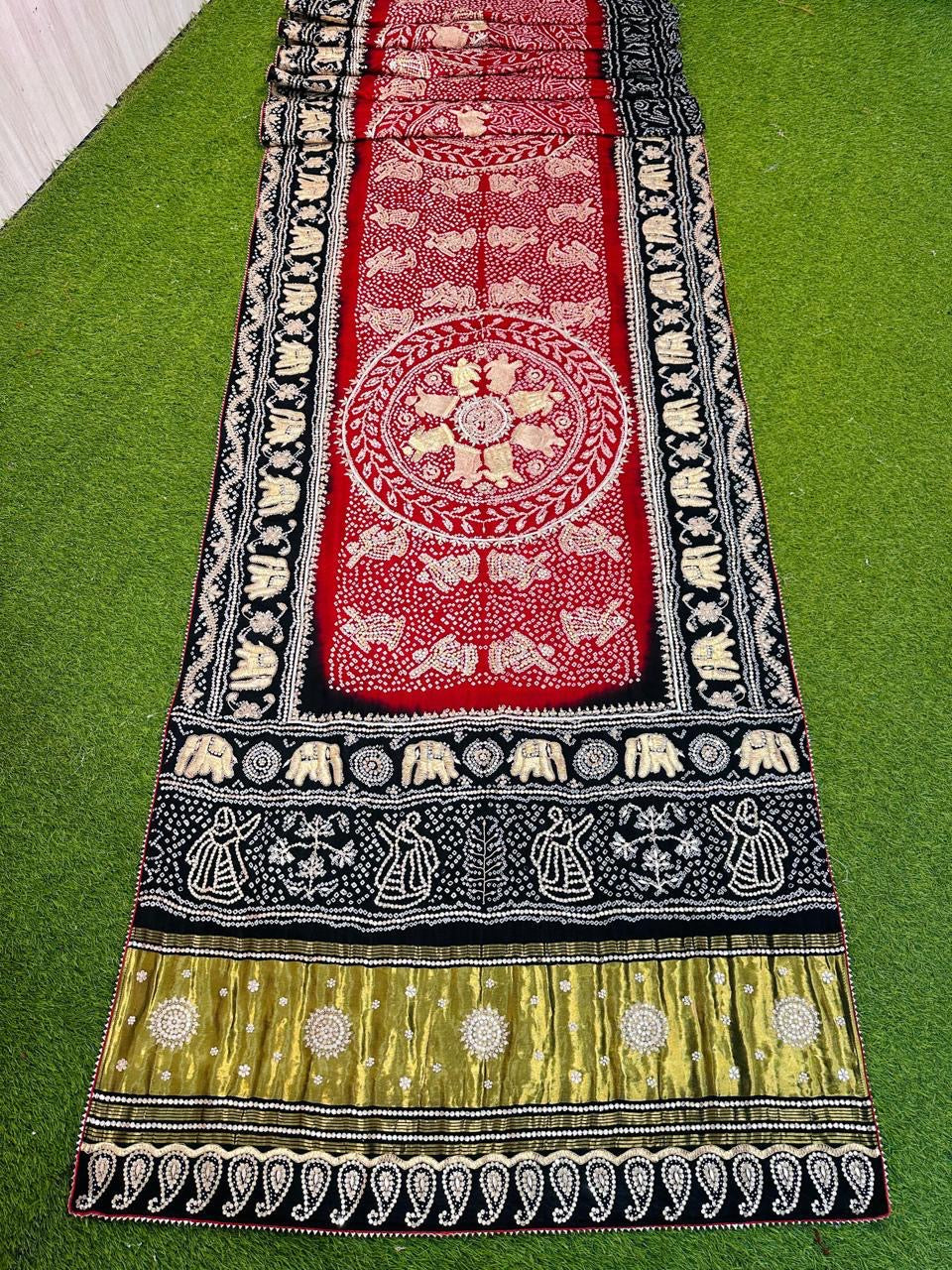 Gajji silk saree handwork saree embroidered sari blouse