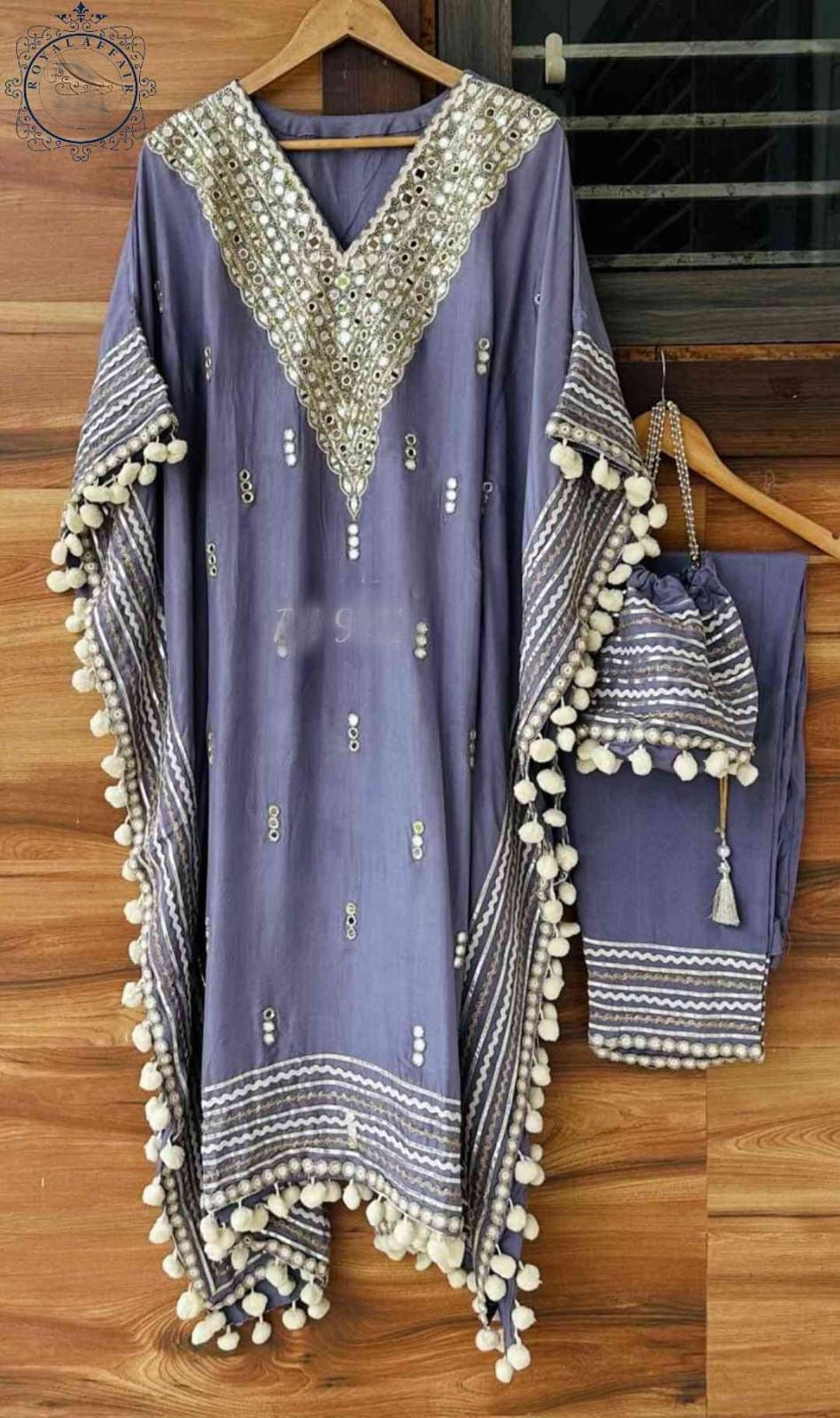 Designer silk kaftan set stitched kaftan Partywear kaftan set
