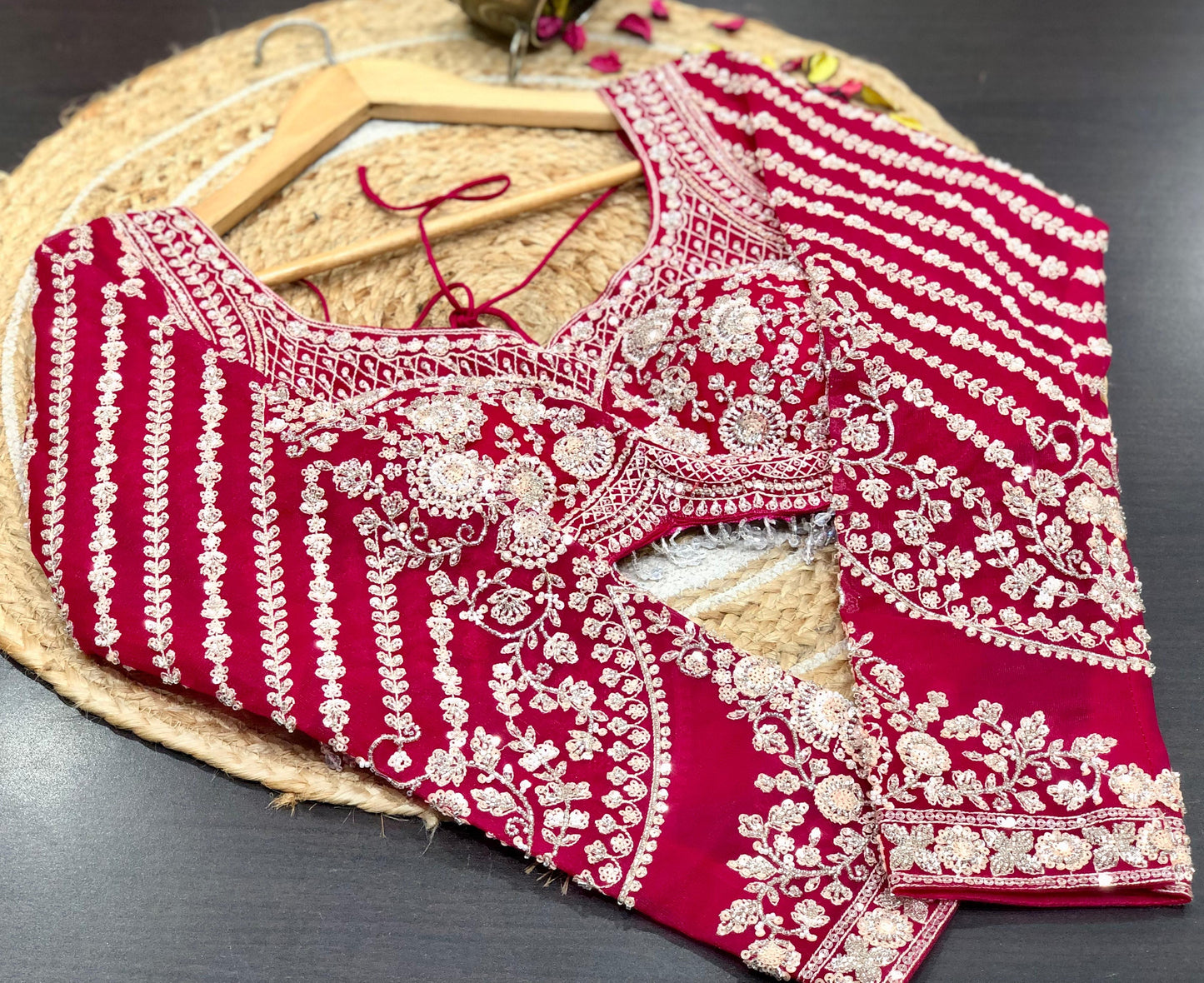 Net designer saree Indian wedding sari blouse women sarees