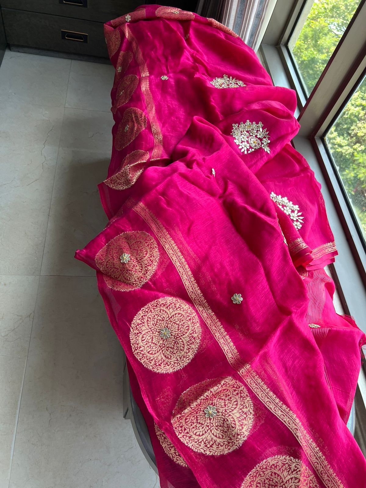 Pink Gottapatti saree Indian saree beautiful sari blouse