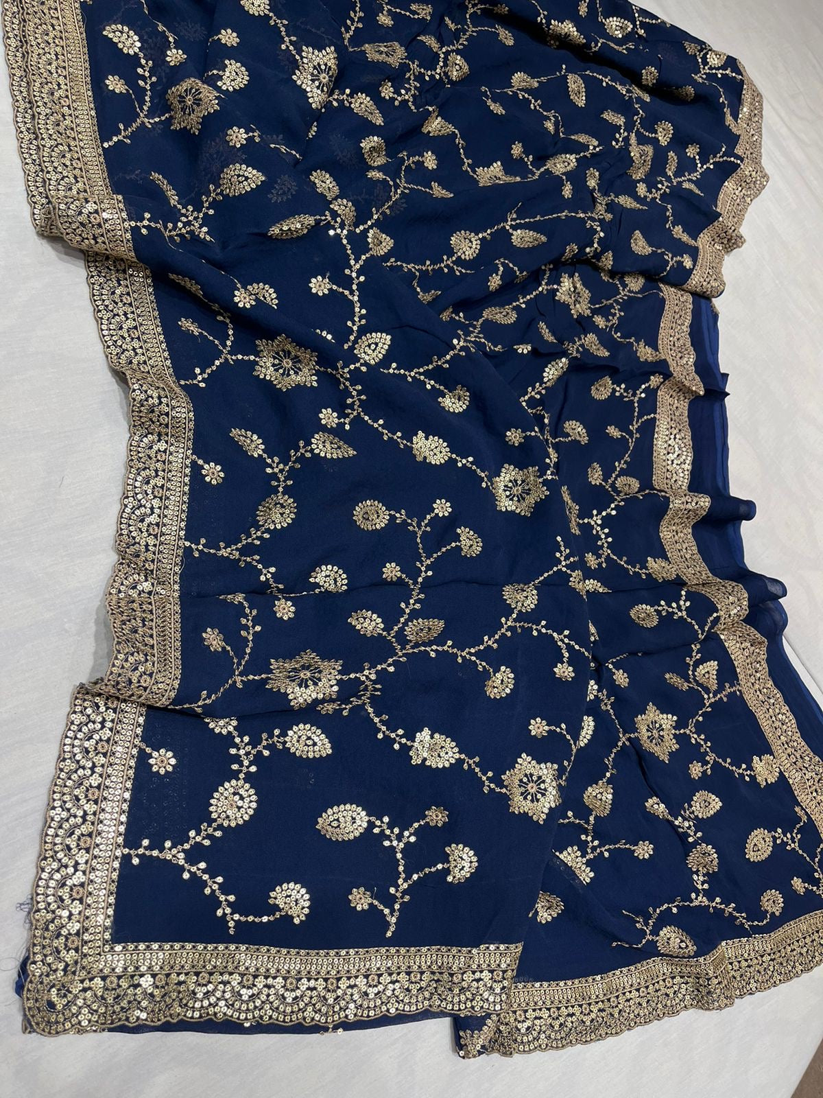 Rizwani Gorgette saree wedding saree