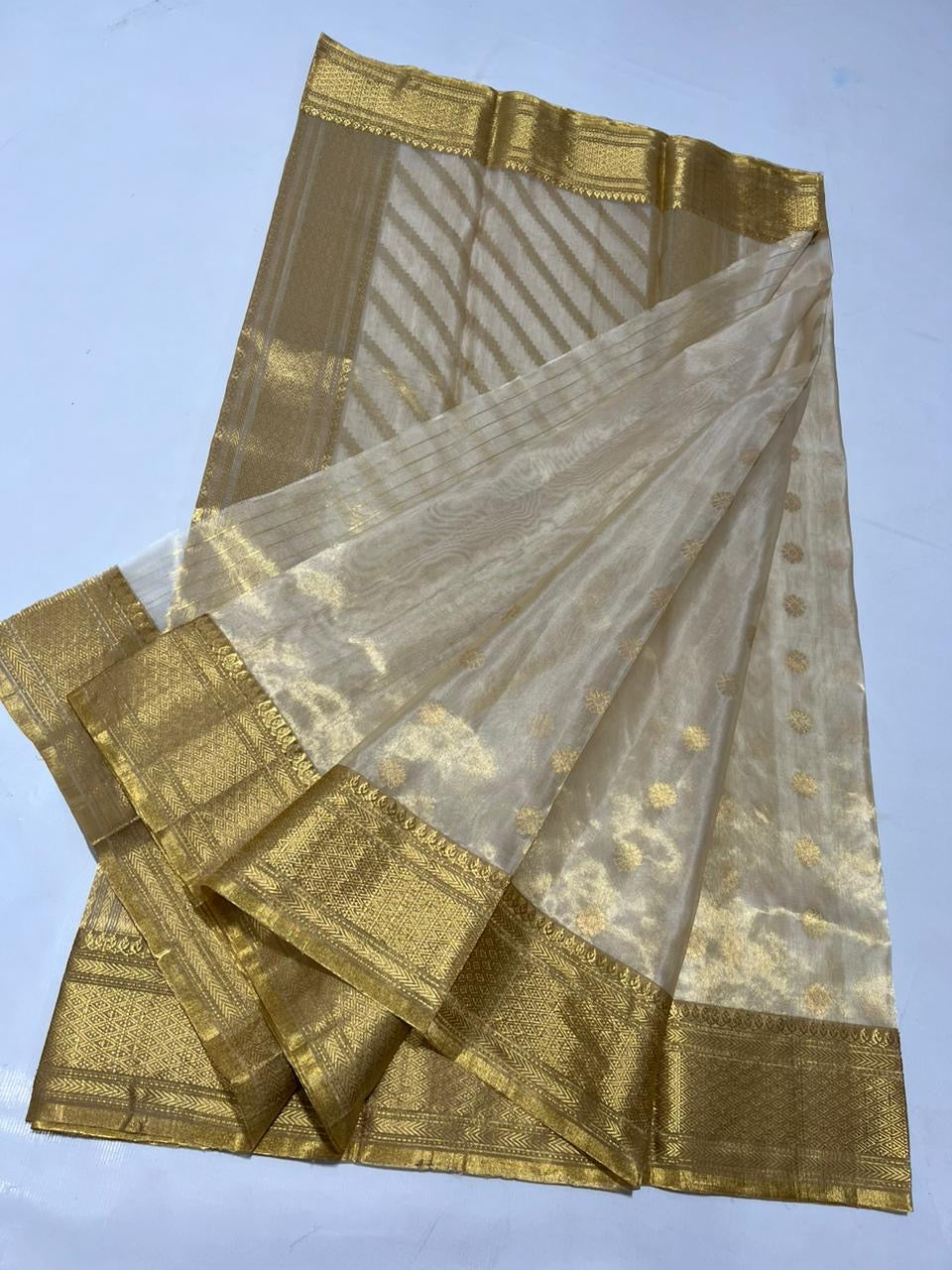 Tissue zari Chanderi Saree Chanderi Silk sari