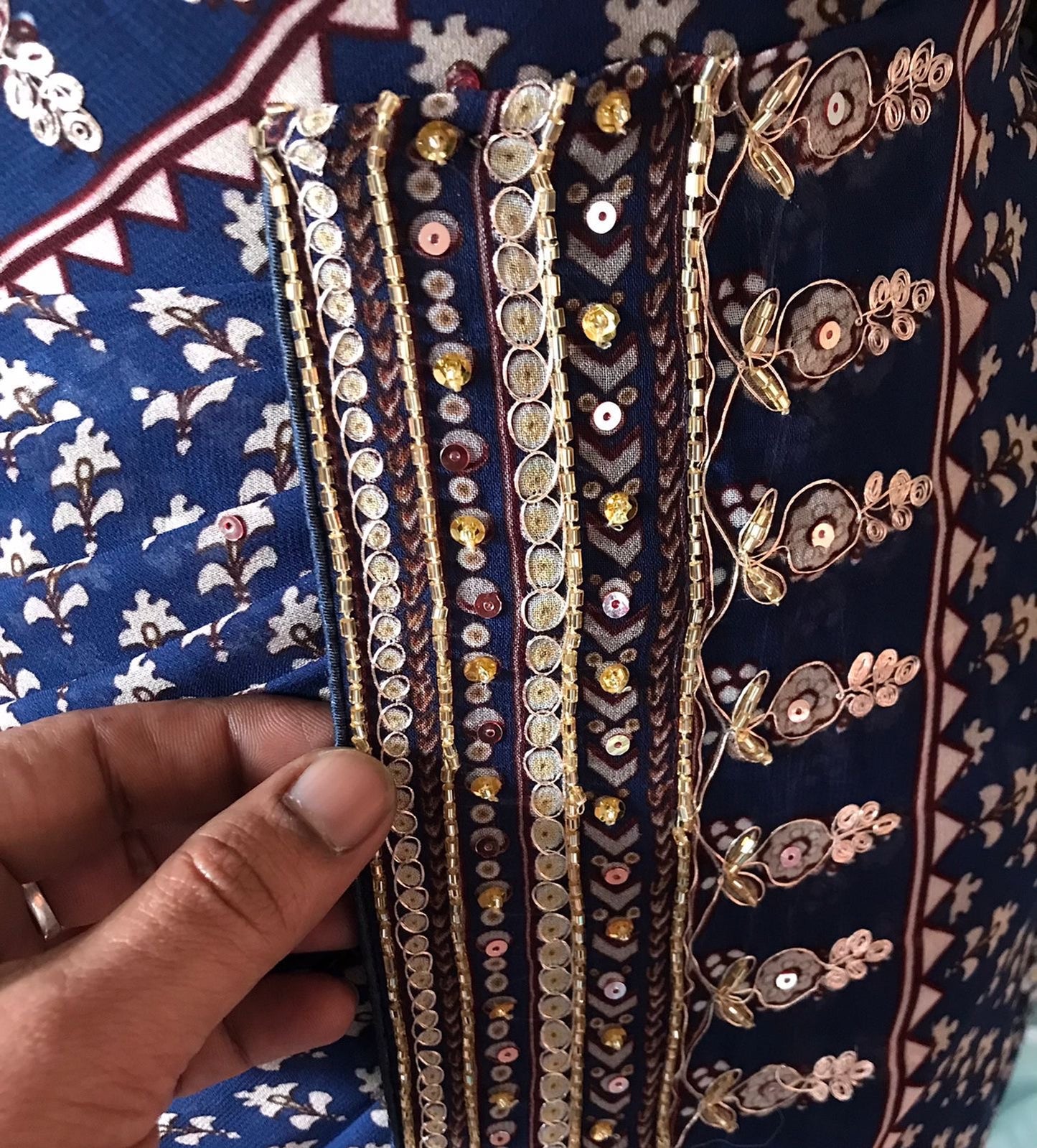 Premium gorgette saree handmade sari blouse