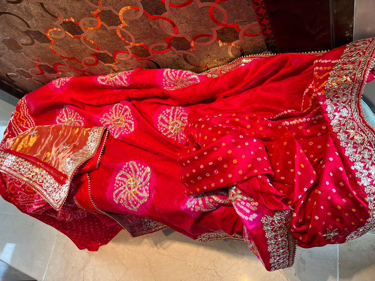 Red bridal saree Gajji silk saree Indian saree