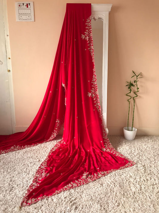 Red bridal saree Indian beautiful sarees