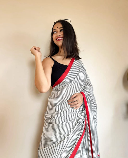 Handmade cotton saree khaddi cotton sarees blouse women sari