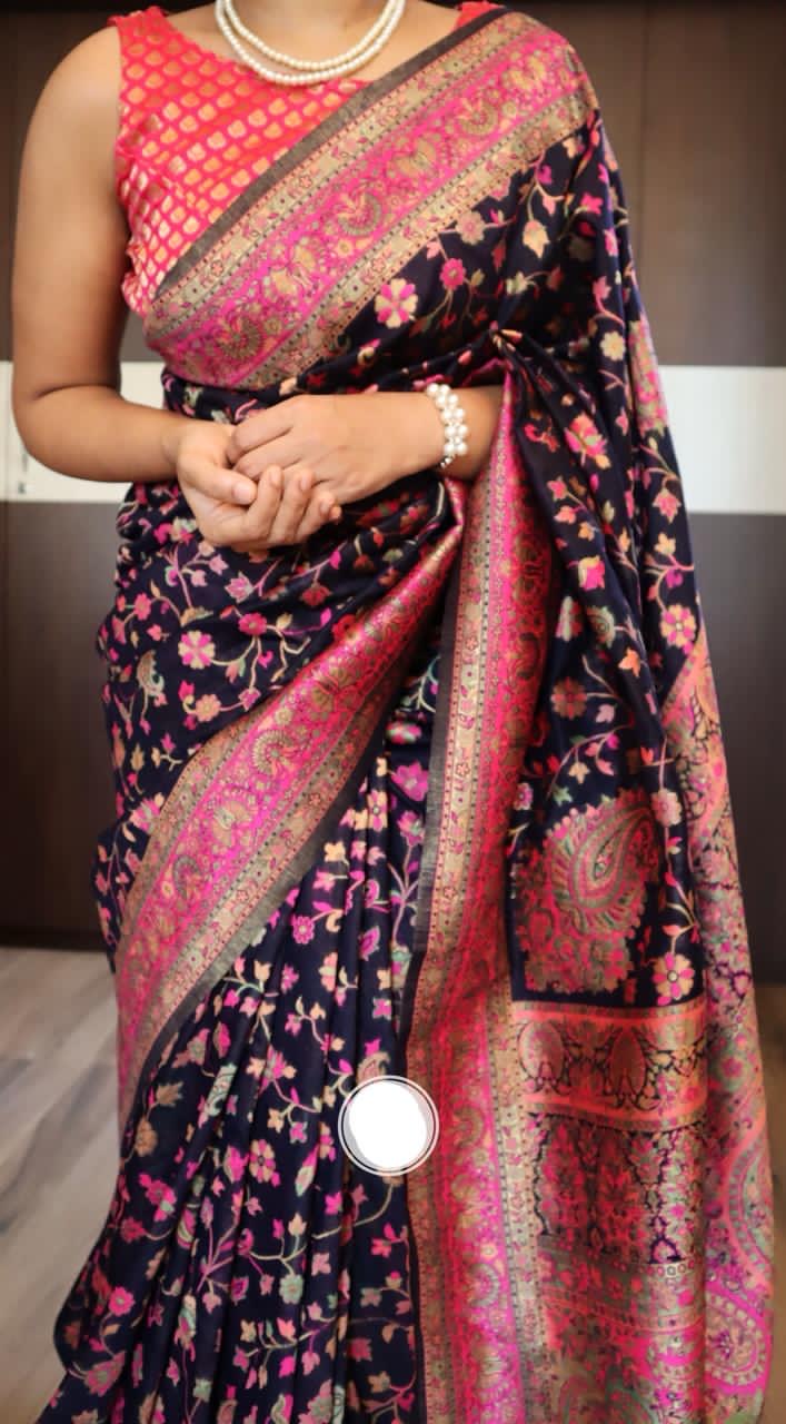 Kani Silk Floral Saree Woven Sari