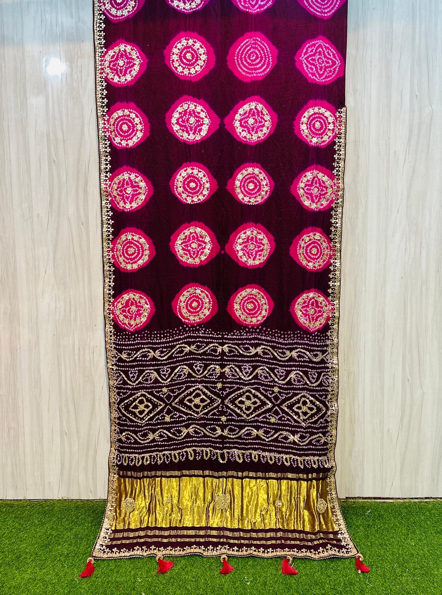 Rehmani gajji silk saree bandhani saree