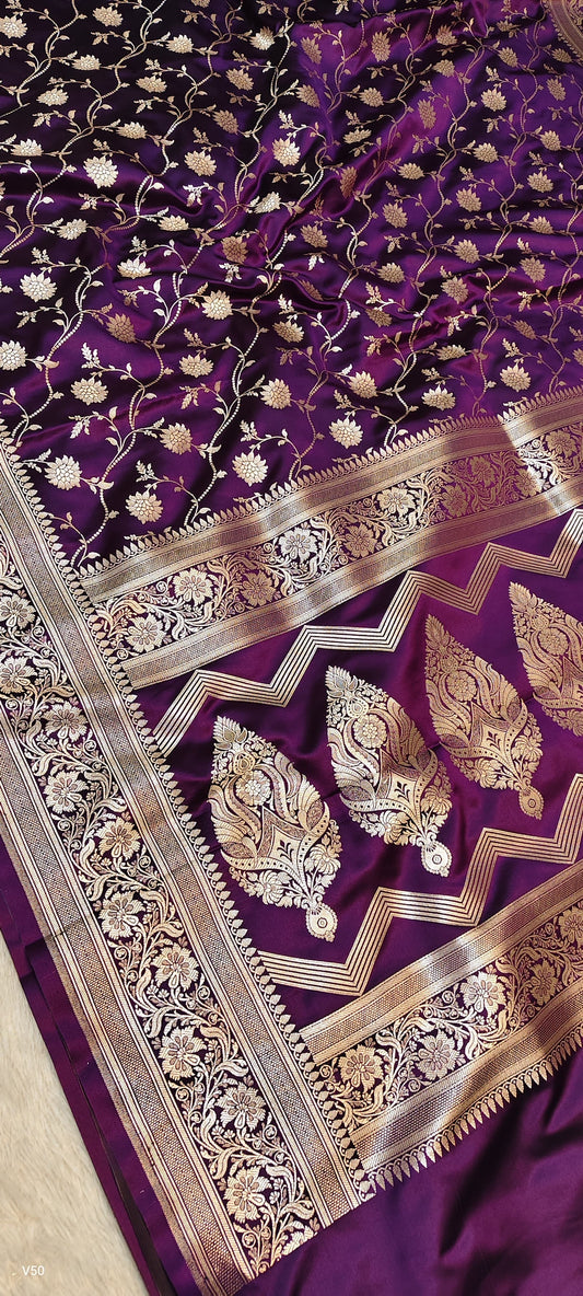 Khaddi banarsi saree handwoven sari blouse