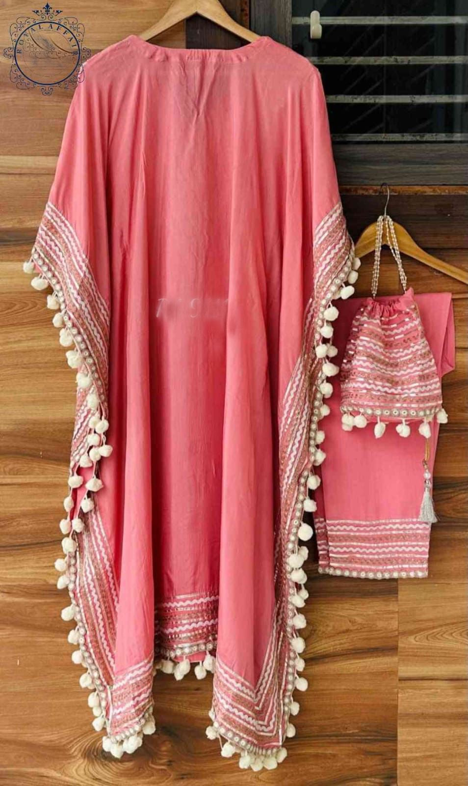 Designer silk kaftan set stitched kaftan Partywear kaftan set