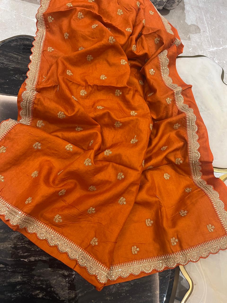 Vahisha saree tussar saree embroidery saree Indian sarees blouse