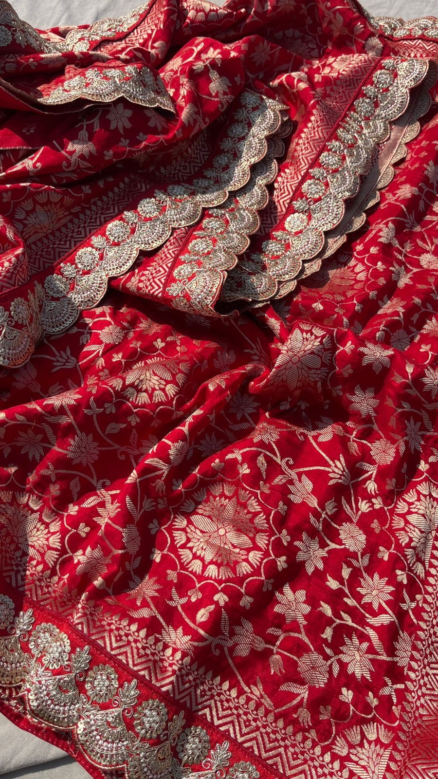 Red Saree wedding saree bridal inspired saree