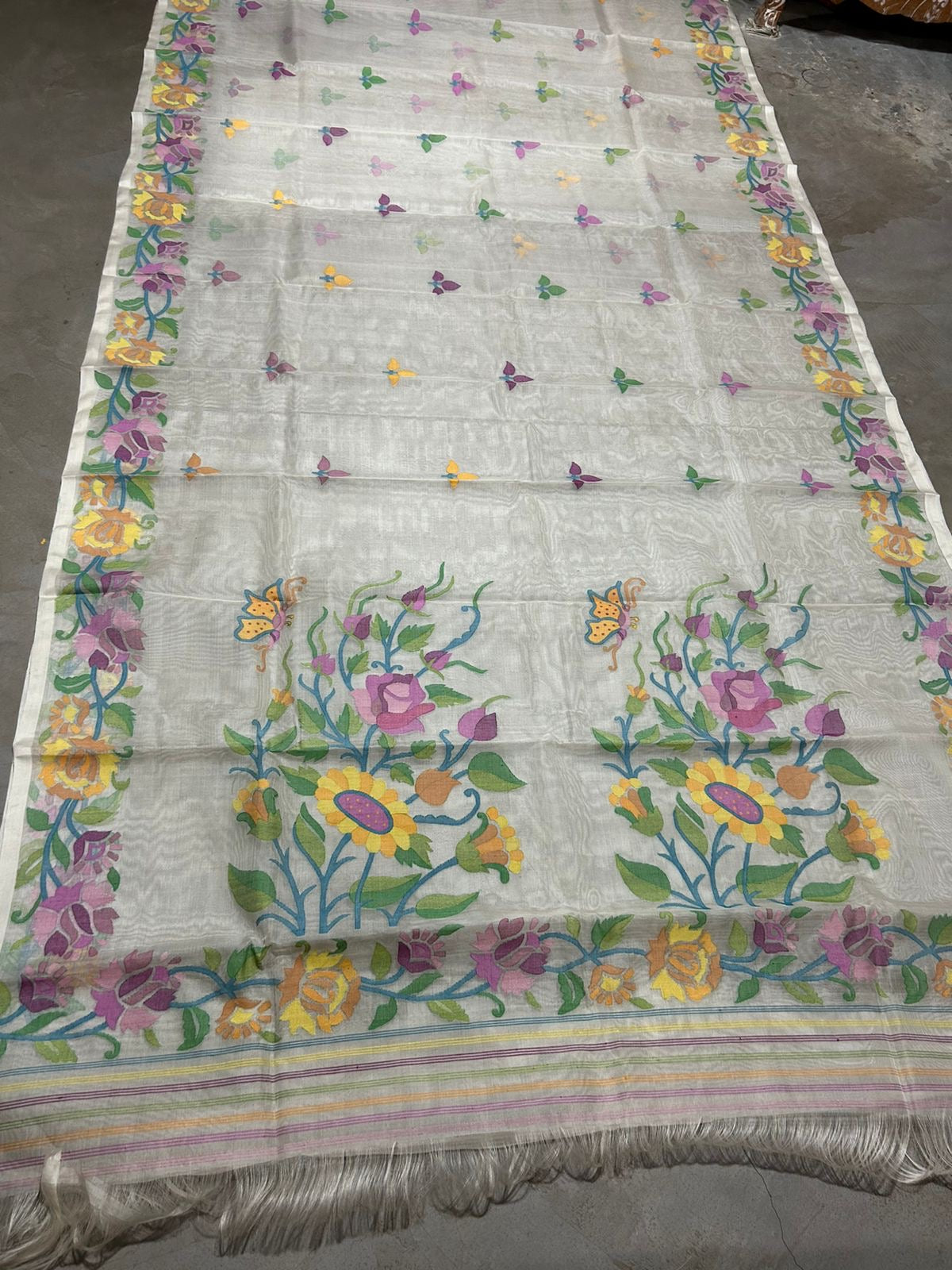 Nivani Tantuj Jamdani Saree Indian sarees