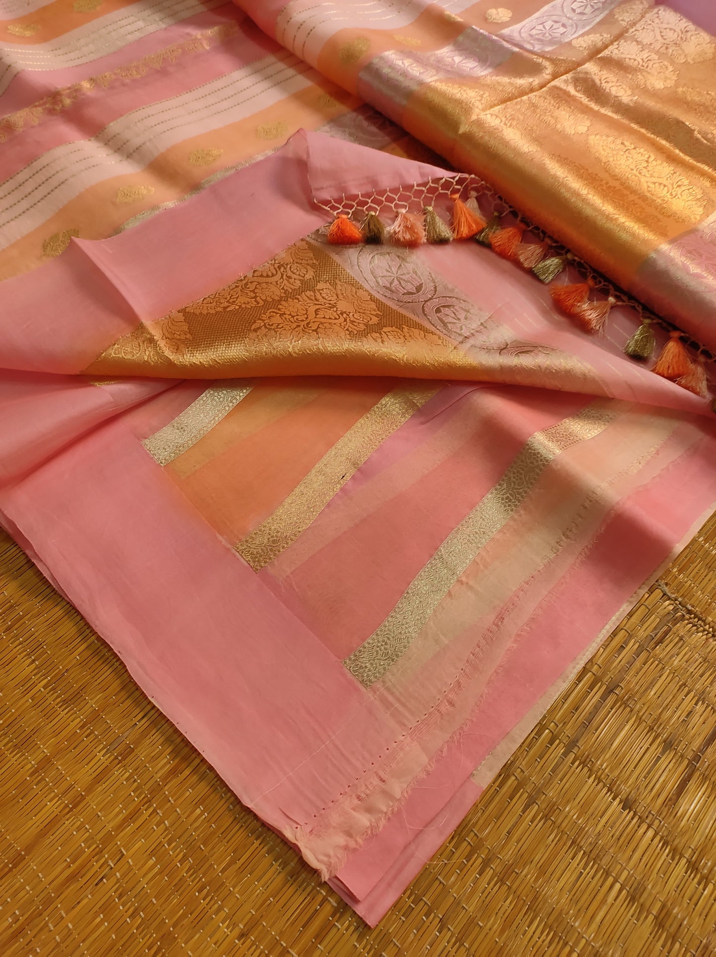 Handloom kora saree rangkat saree Indian sarees