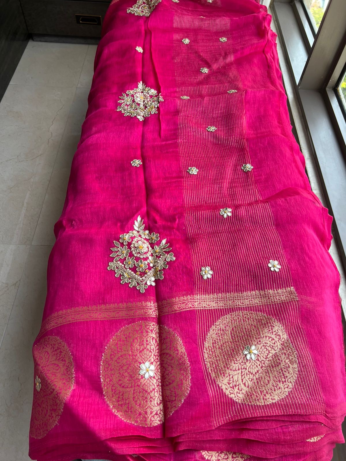 Pink Gottapatti saree Indian saree beautiful sari blouse