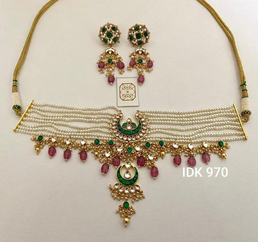 Ranzo Kundan set pacchi kundan pearl set necklace set