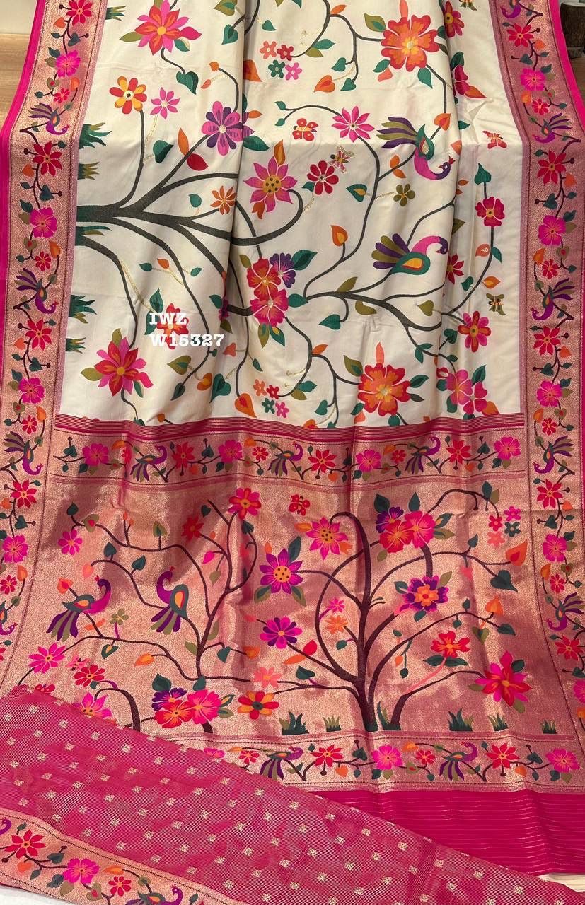 Maharani styled Paithani saree