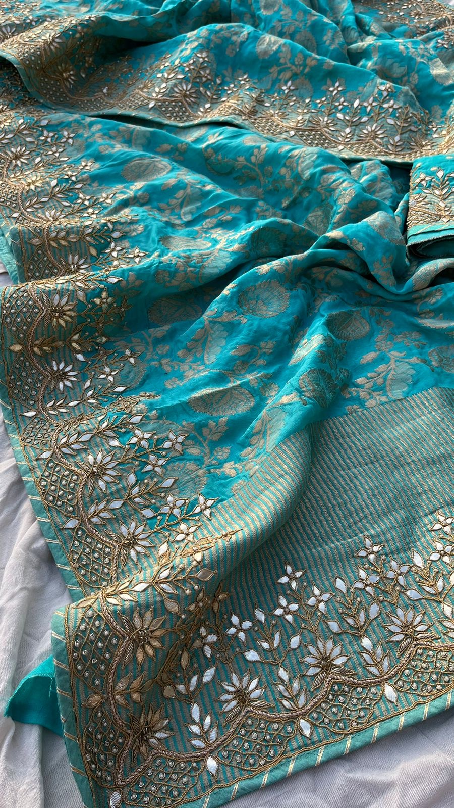 Firoza Gottapatti khaddi Banarsi sarees