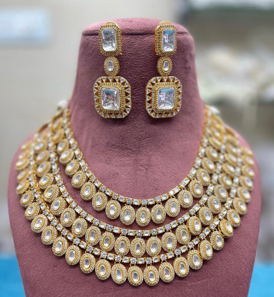Mahia polki Indian Pakistani necklace set