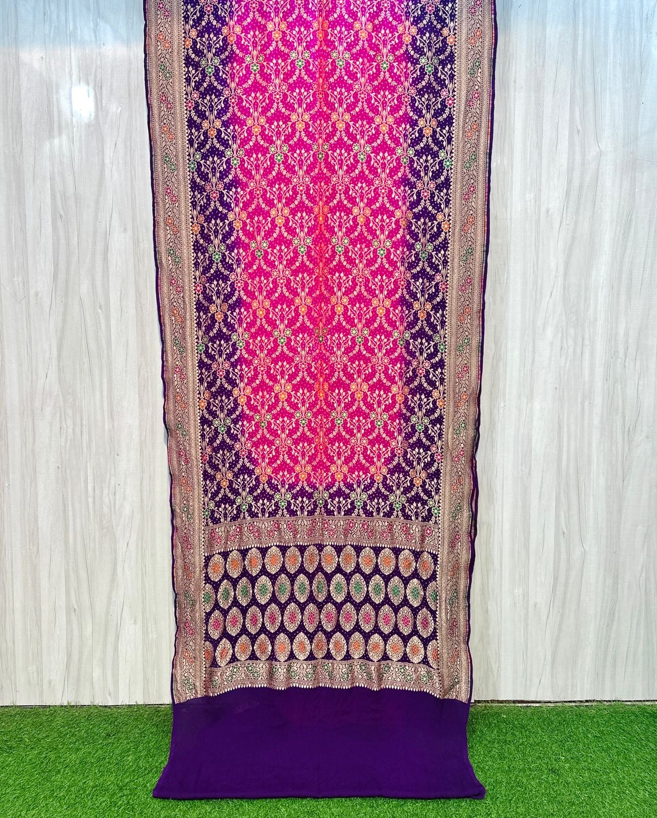 Traditional bandhani saree gajji silk saree