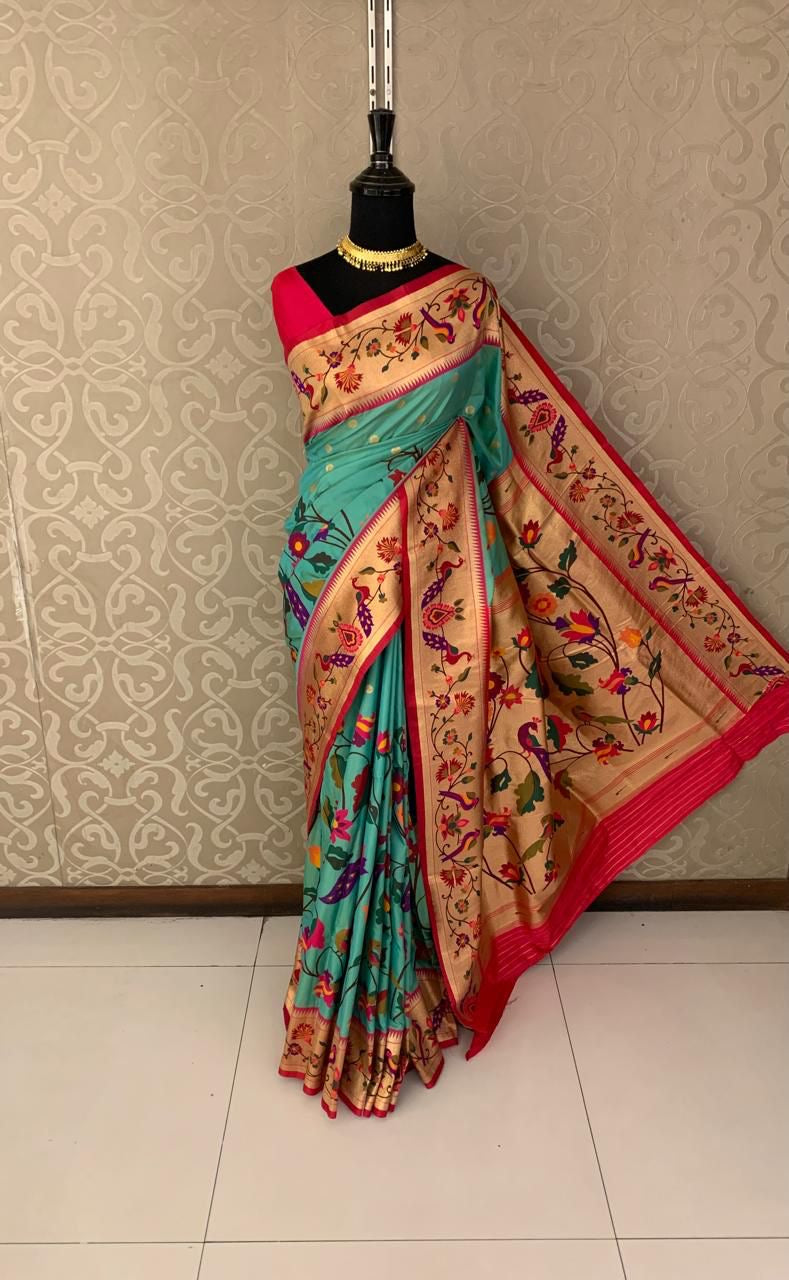 Maharani styled Paithani saree