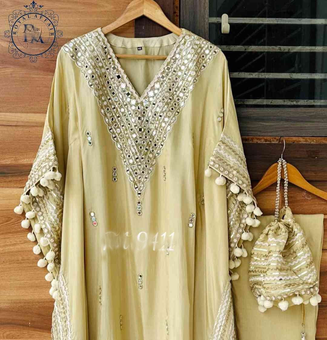 Designer silk kaftan set stitched kaftan Partywear kaftan set