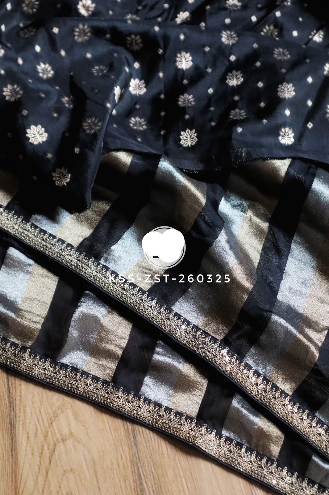 Striped kora saree Partywear sarees Indian sari blouse women clothing