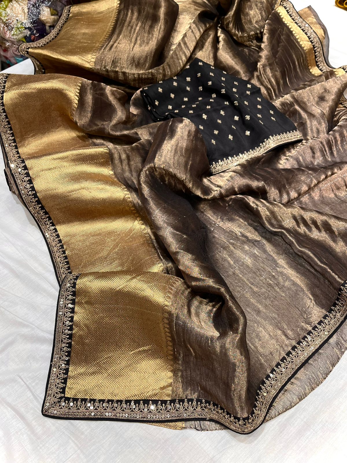 Rami tissue Kanjeevaram saree