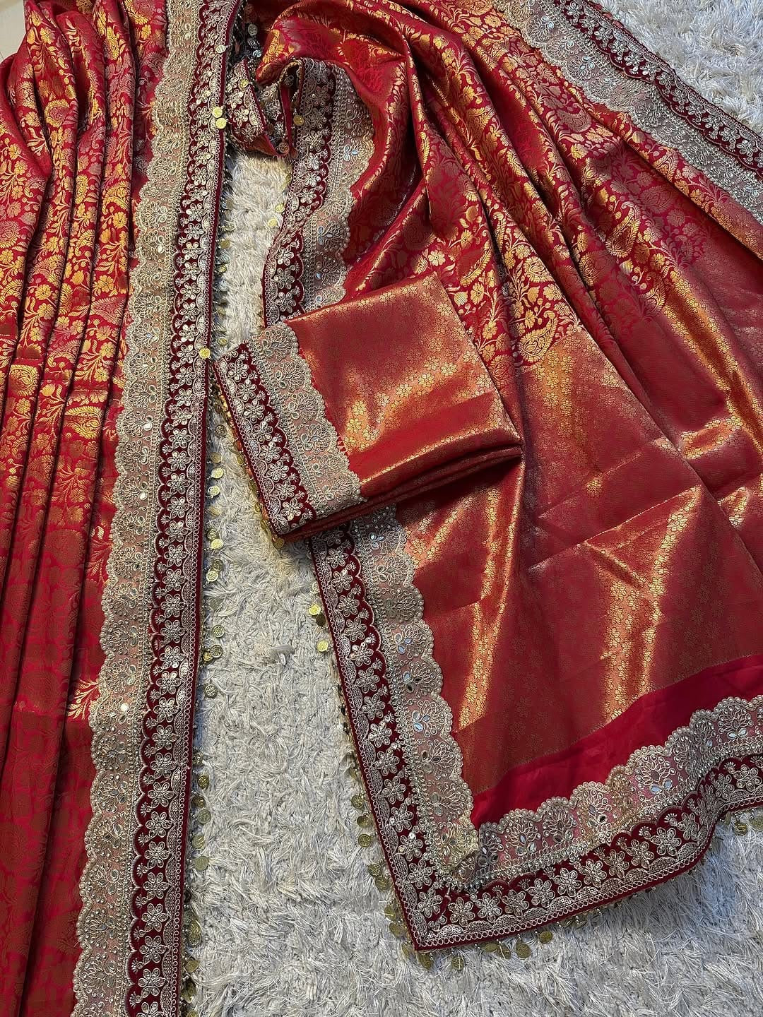 Katan silk saree Banarsi silk sarees Indian sari blouse