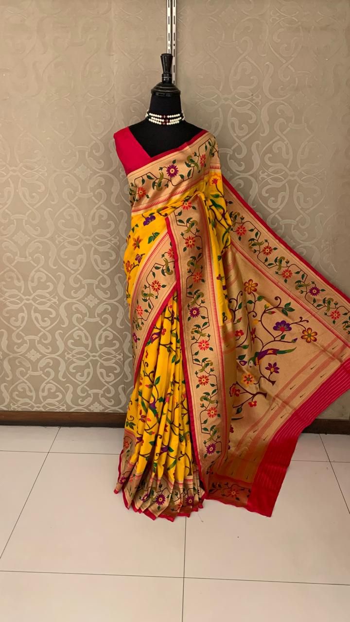 Maharani styled Paithani saree