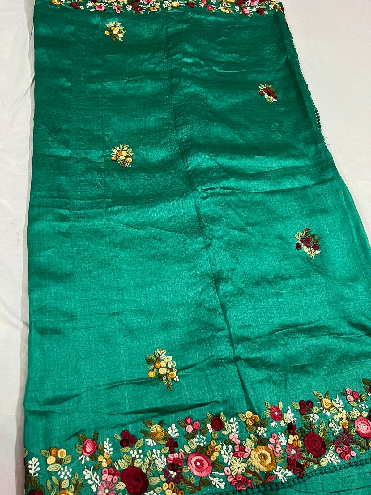 Mariah tussar saree Indian saree french knot sarees