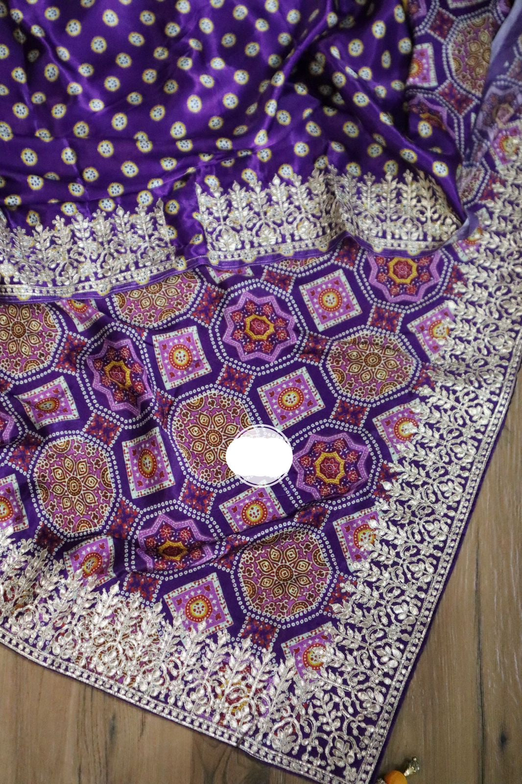 Purple gottapatti saree Patola saree Indian saree blouse