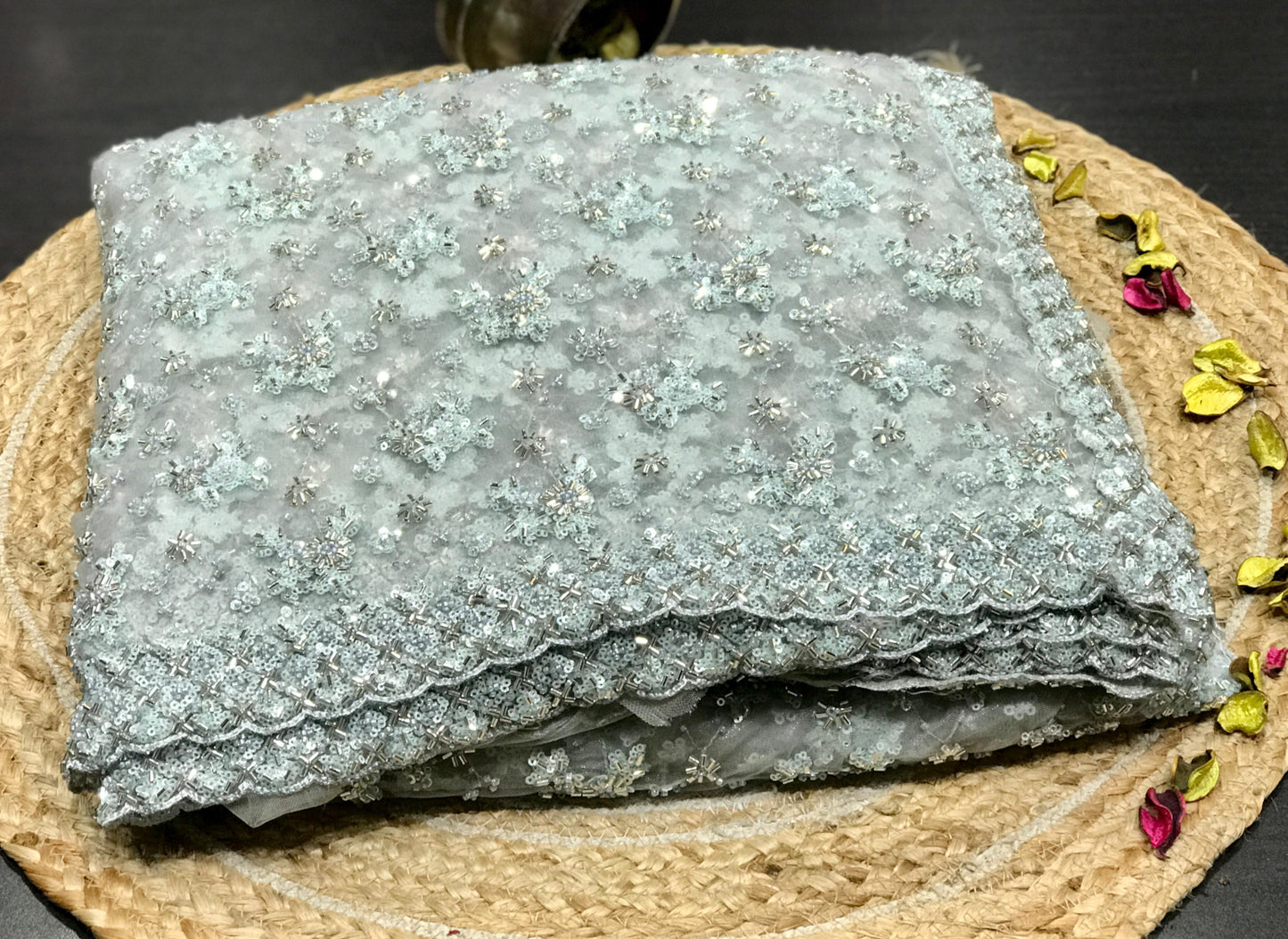 Designer saree net saree wedding sari blouse