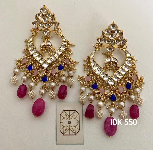 Wahiba Kundan earrings Indian jewellery