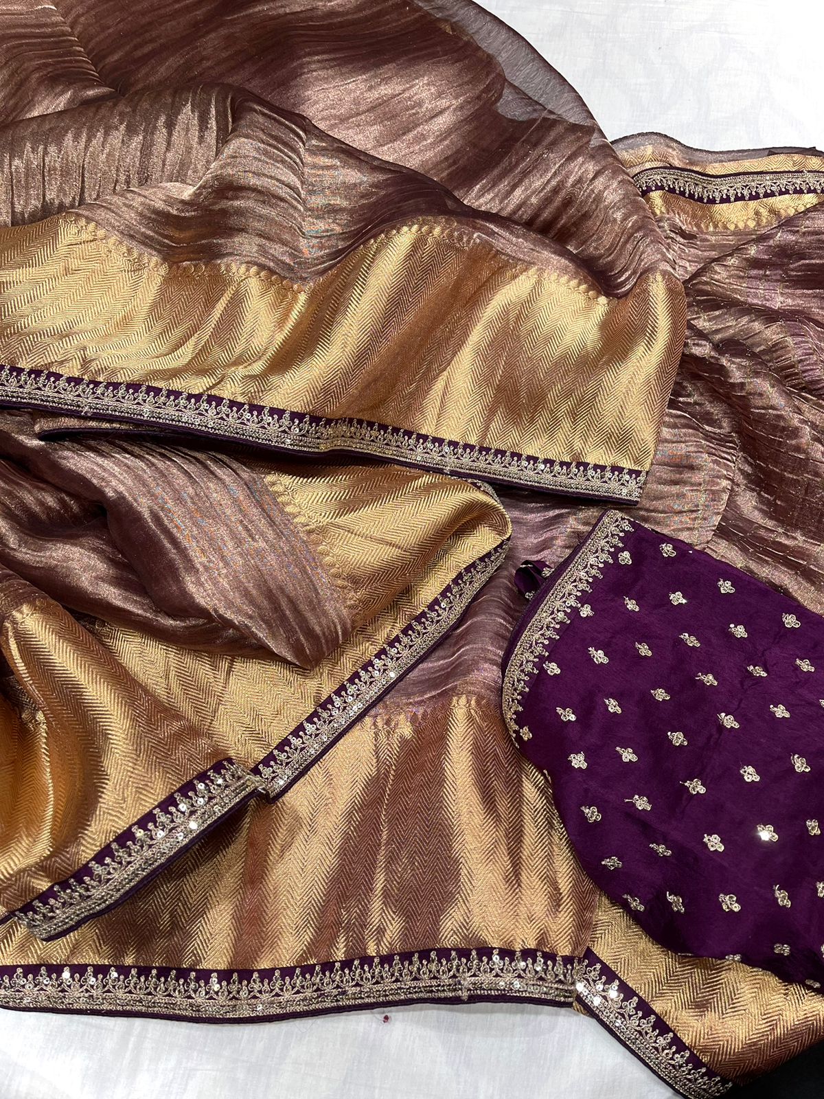 Rami tissue Kanjeevaram saree