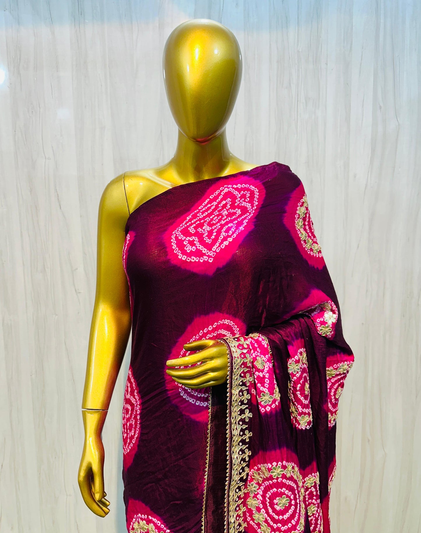 Rehmani gajji silk saree bandhani saree