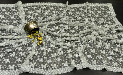 Designer saree net saree wedding sari blouse